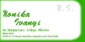 monika ivanyi business card